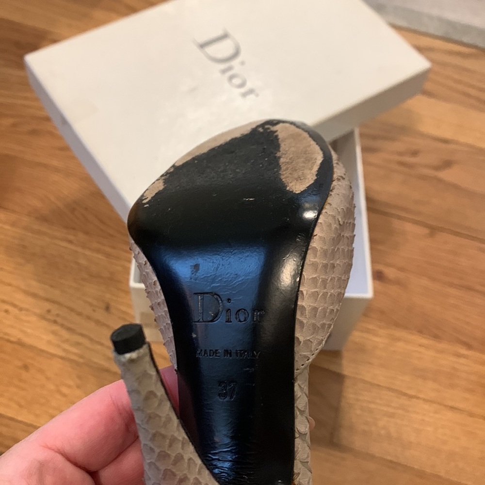 Authentic Christian Dior Python Peep Toe - image 8